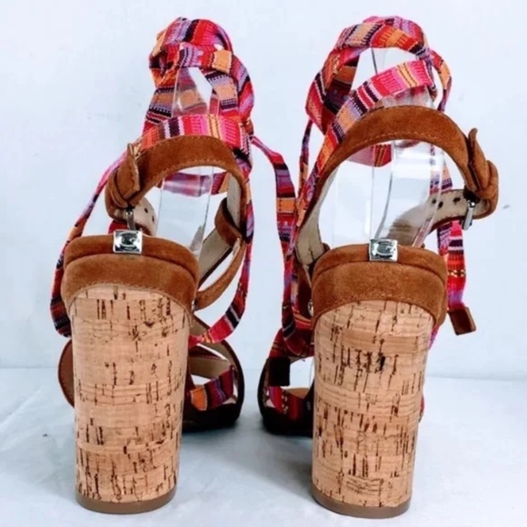 Guess Womens Strappy Cage Sandal Cariel Southwestern Lace Up Suede Size 9.5 - Picture 10 of 13